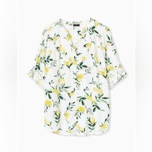Torrid Lemon Print Harper Blouse